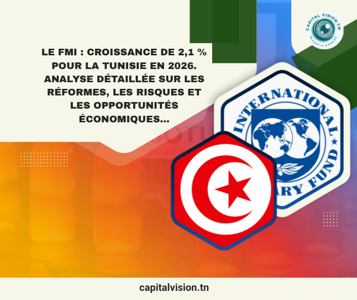 Perspectives Économiques 2026 : Le FMI anticipe une croissance de 2,1 % pour la Tunisie